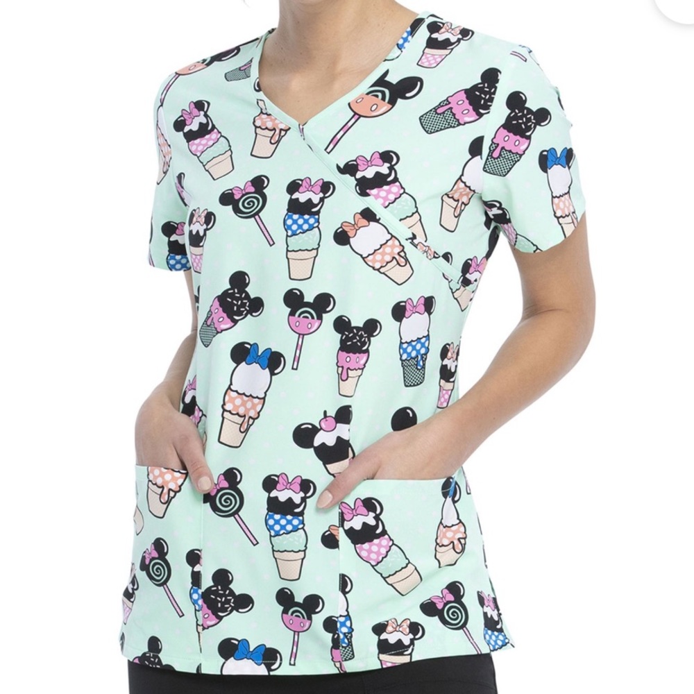 Disney mint scrub top ice cream